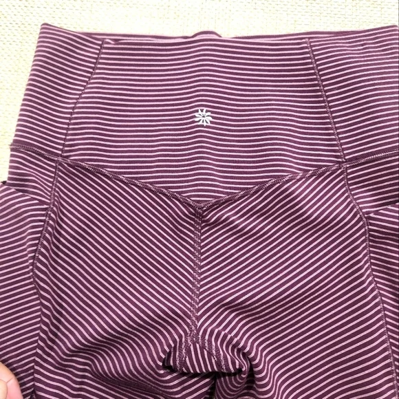ATHLETA Salutation Stash Pocket II 7/8 Tight Women's Size Small Purple Yoga Gym - Picture 5 of 6
